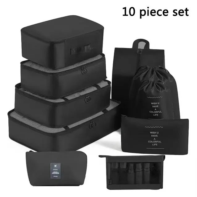 Bolsas de almacenamiento para viajes, ropa, artículos de tocador digitales, zapatos, organizadores, dormitorios de estudiantes, bolsas de clasificación de ropa, cubos de embalaje.
