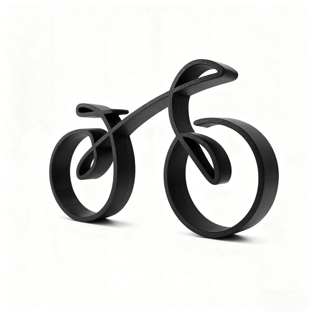 Minimalist Bike Model, Elegant 3D Printed Cycling Sculpture for Desk Decor, Home Office Gift for Cyclists