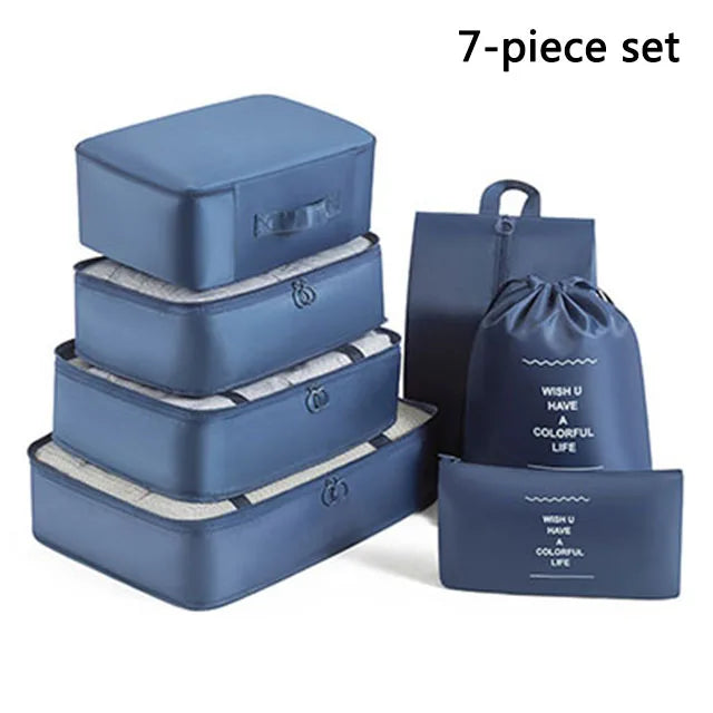 Bolsas de almacenamiento para viajes, ropa, artículos de tocador digitales, zapatos, organizadores, dormitorios de estudiantes, bolsas de clasificación de ropa, cubos de embalaje.