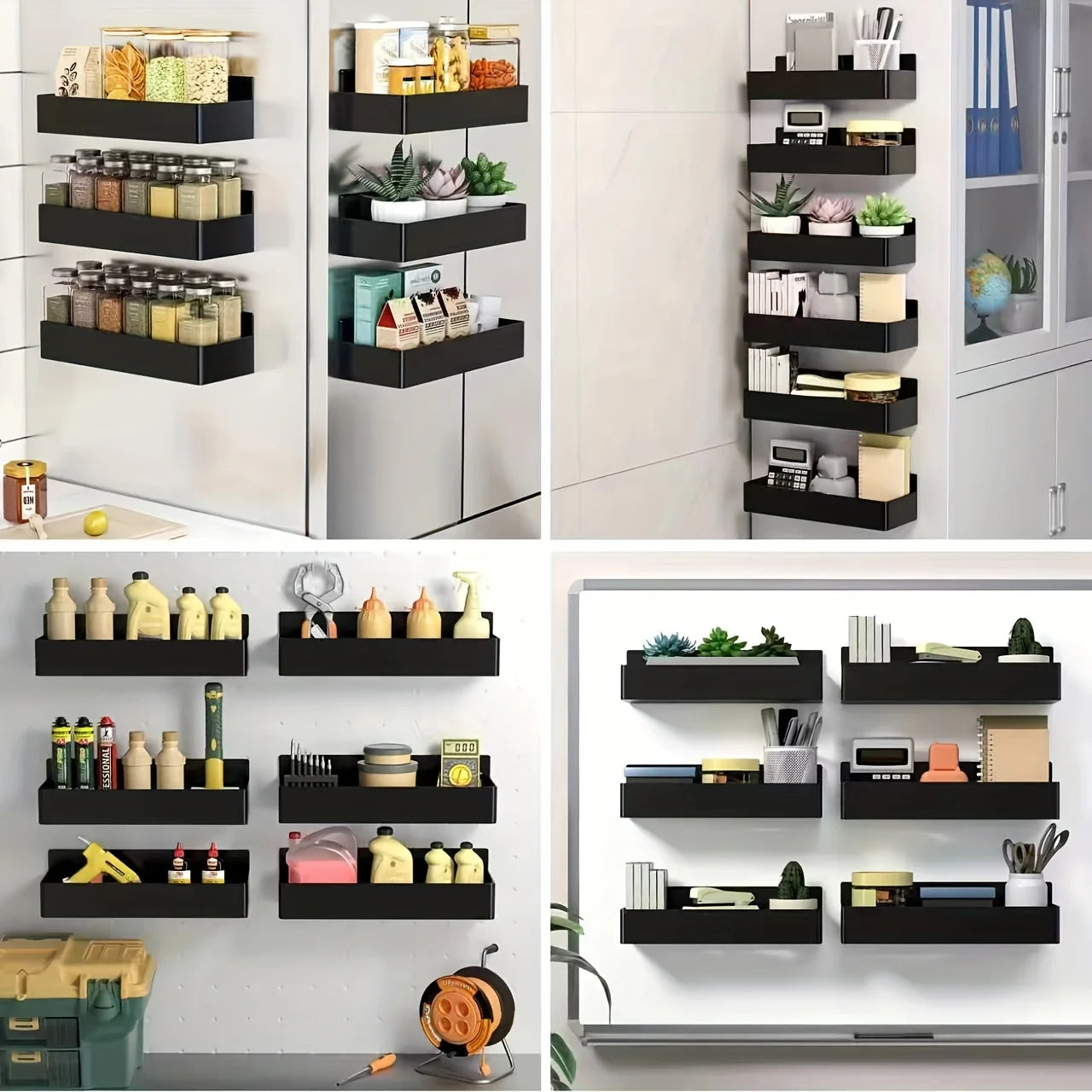 2pcs Magnetic Storage Rack Refrigerator/Washing Machine/Microwave Side Storage Rack Cabinet Strong Load-Bearing, Utility Racks