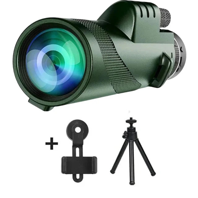 80x100 Portable Zoom HD 5000M Telescope Folding Long Distance Mini Powerful Telescope for Hunting Sports Outdoor Camping Travel