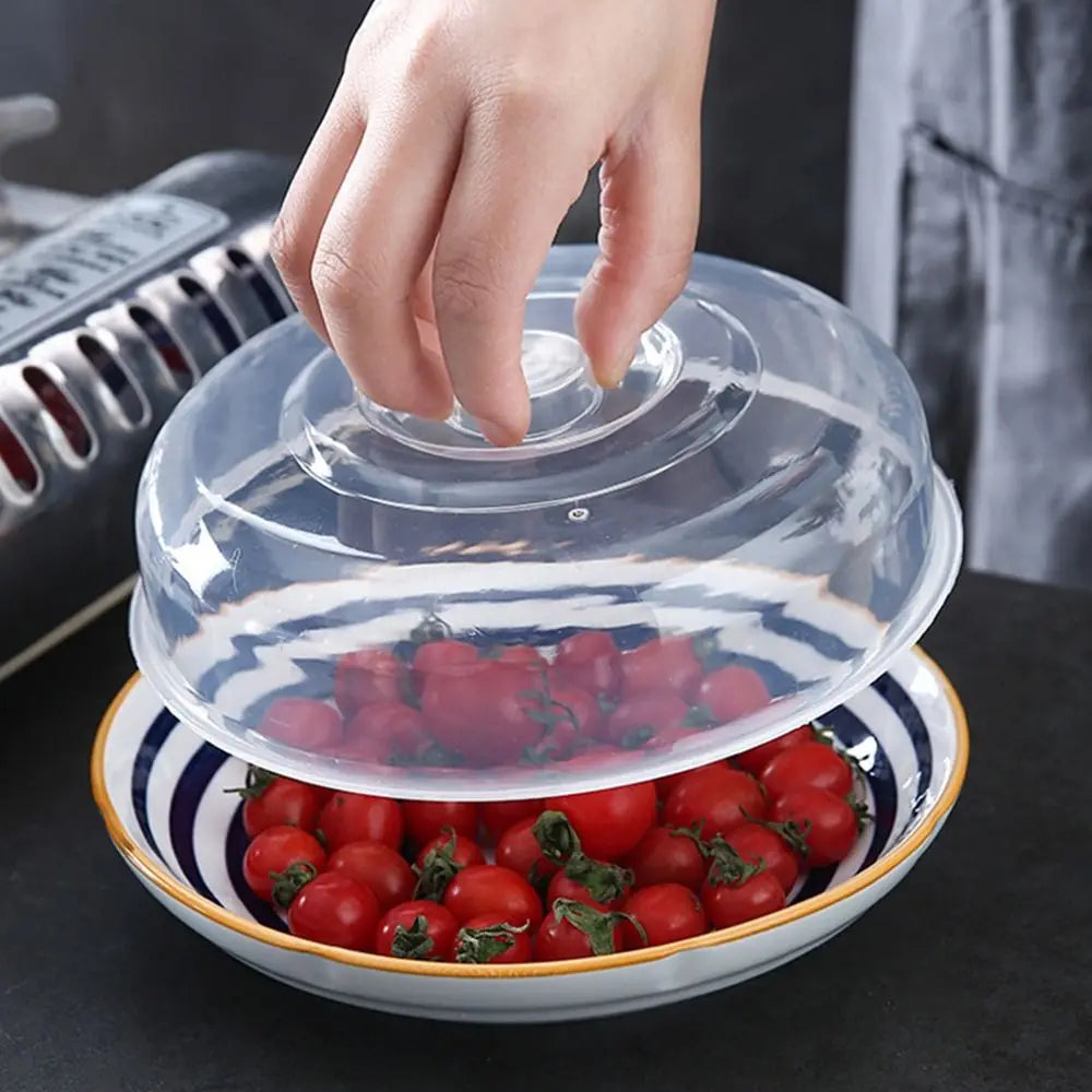 New 1Pcs Fresh Keeping Microwave Splatter Cover for Kitchen Bowls Cake Dish Plastic Food Fresh Lid Reusable Vented