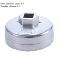‌1pc Llave de vaso para filtro de aceite para herramientas de accionamiento de 901/902/903/904 de 65/67/74/79 mm, herramienta manual para quitar filtros de máquina.
