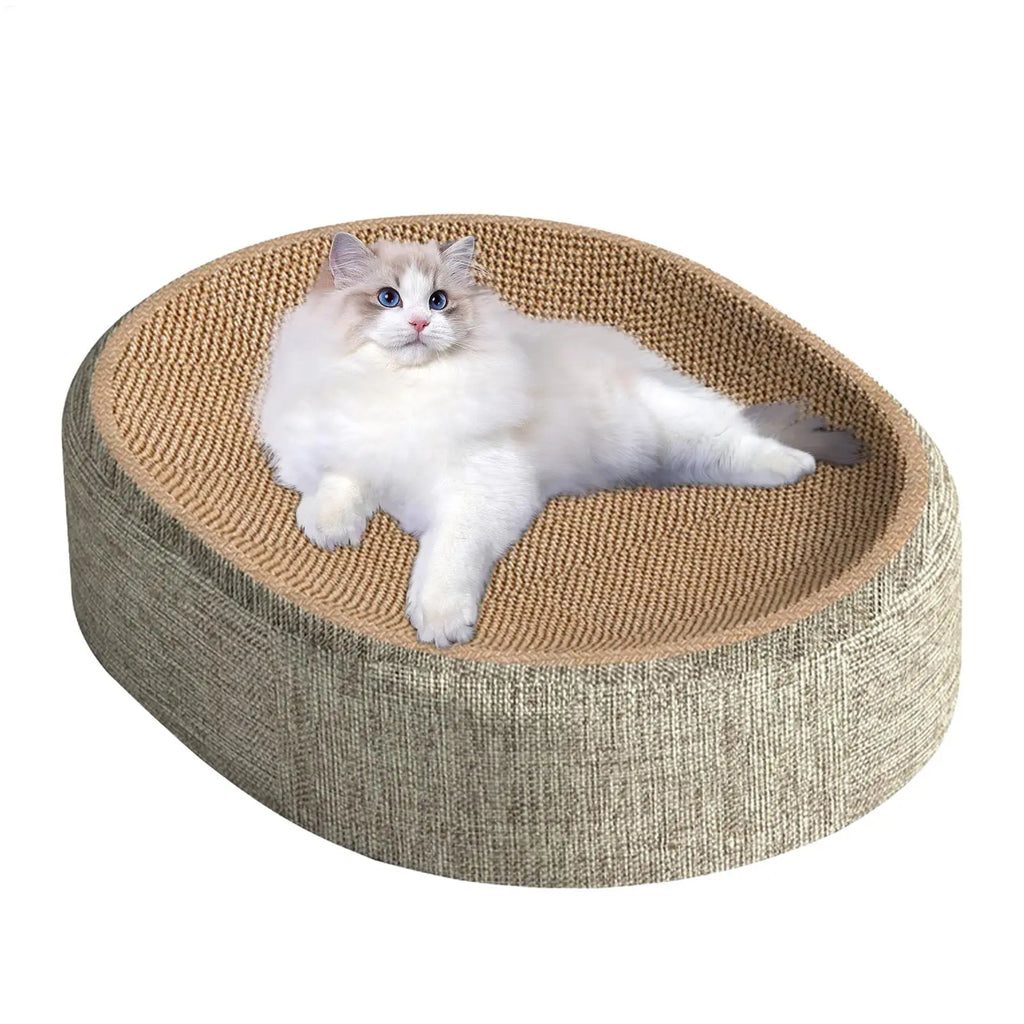 Nuevo rascador ovalado para gatos, protege los muebles, juguetes para garras, papel corrugado, resistente al desgaste, nido para gatos, accesorios para gatos.