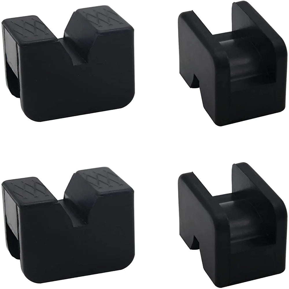 Car Jack Rubber Pad Car Slotted Lift Jack Stand Rubber Pads Floor Adapters Frame Rail Pinch Lifting Universal Repair Tools