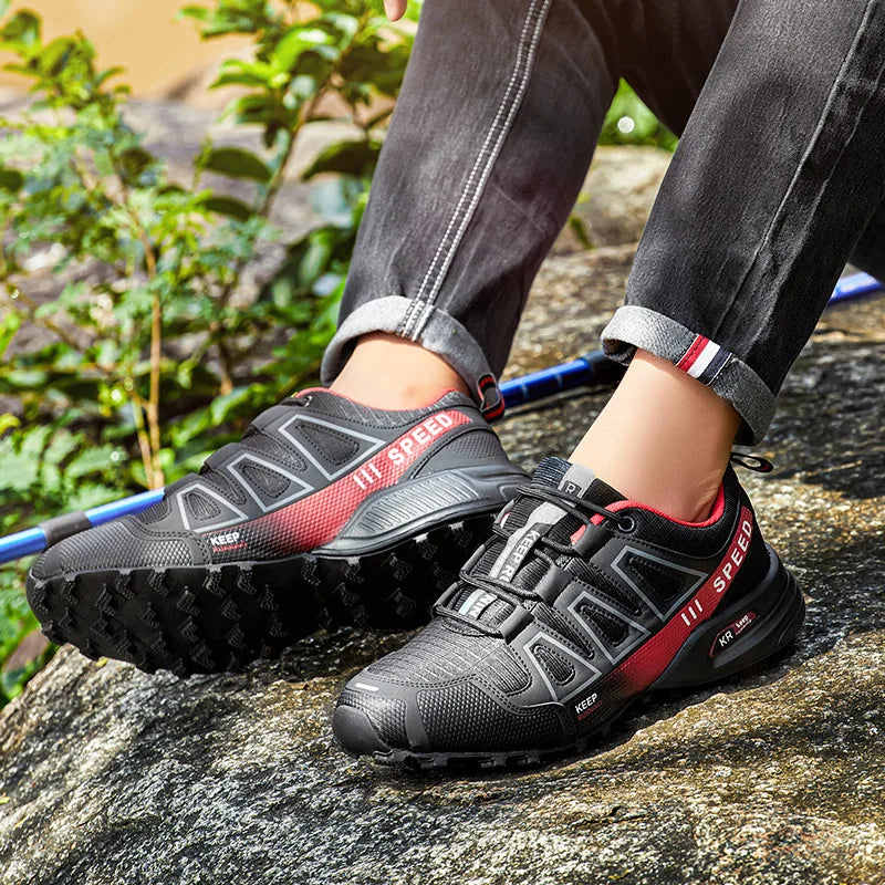 Hiking Shoes Men's Outdoor Rubber-Soled Non-Slip Tactical Training Shoes Lightweight Comfortable Hiking Travel Sports Shoes Men