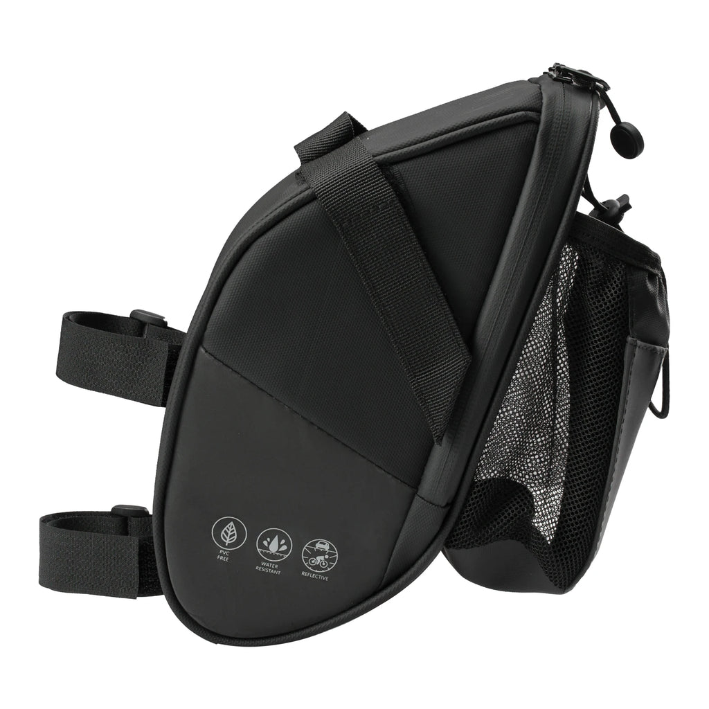 OFFBONDAGE Bike Seat Bag with Water Bottle Holder Bag Waterproof Reflective 2L Bicycle Saddle Bag Storage mtb Bike Tail Bag