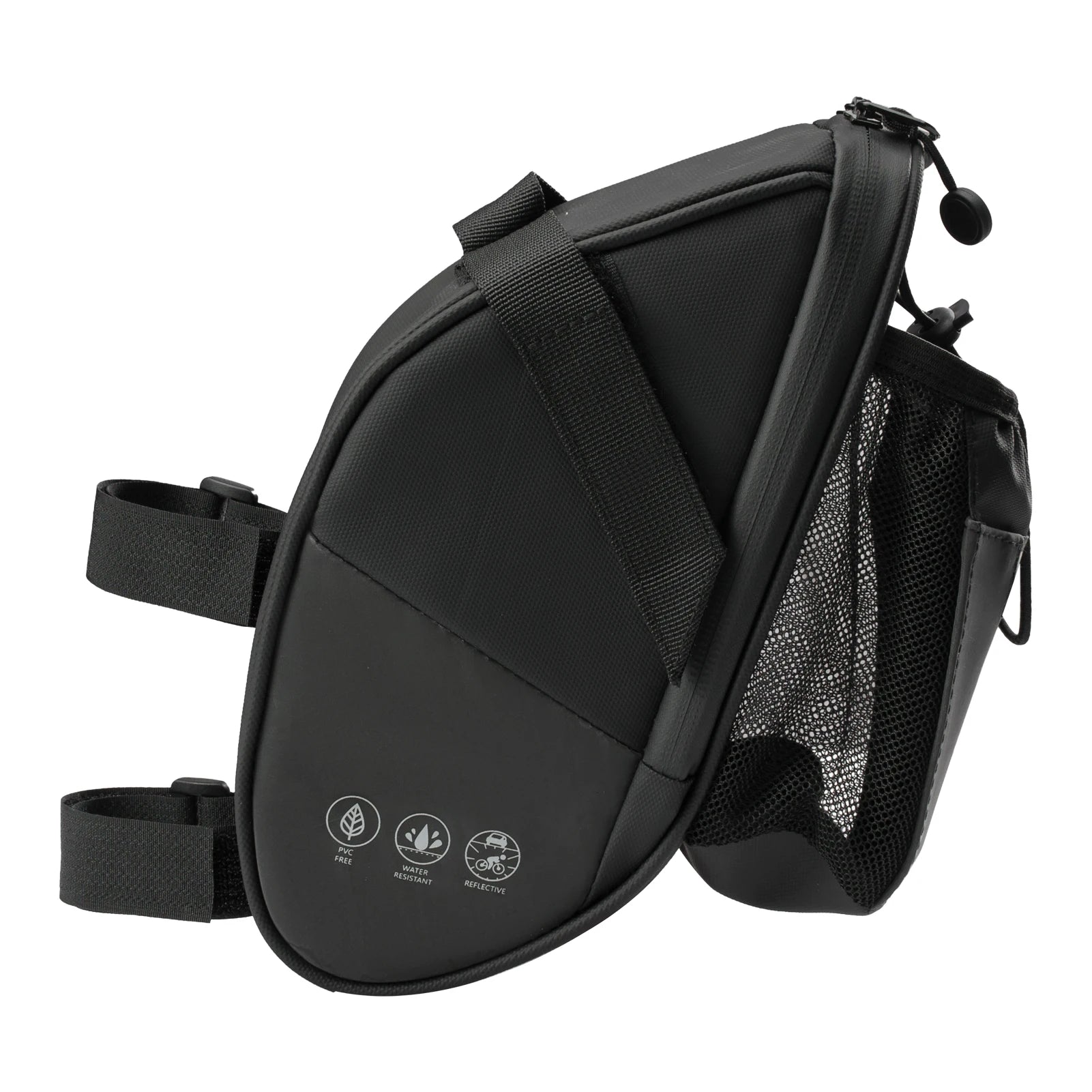 OFFBONDAGE Bike Seat Bag with Water Bottle Holder Bag Waterproof Reflective 2L Bicycle Saddle Bag Storage mtb Bike Tail Bag