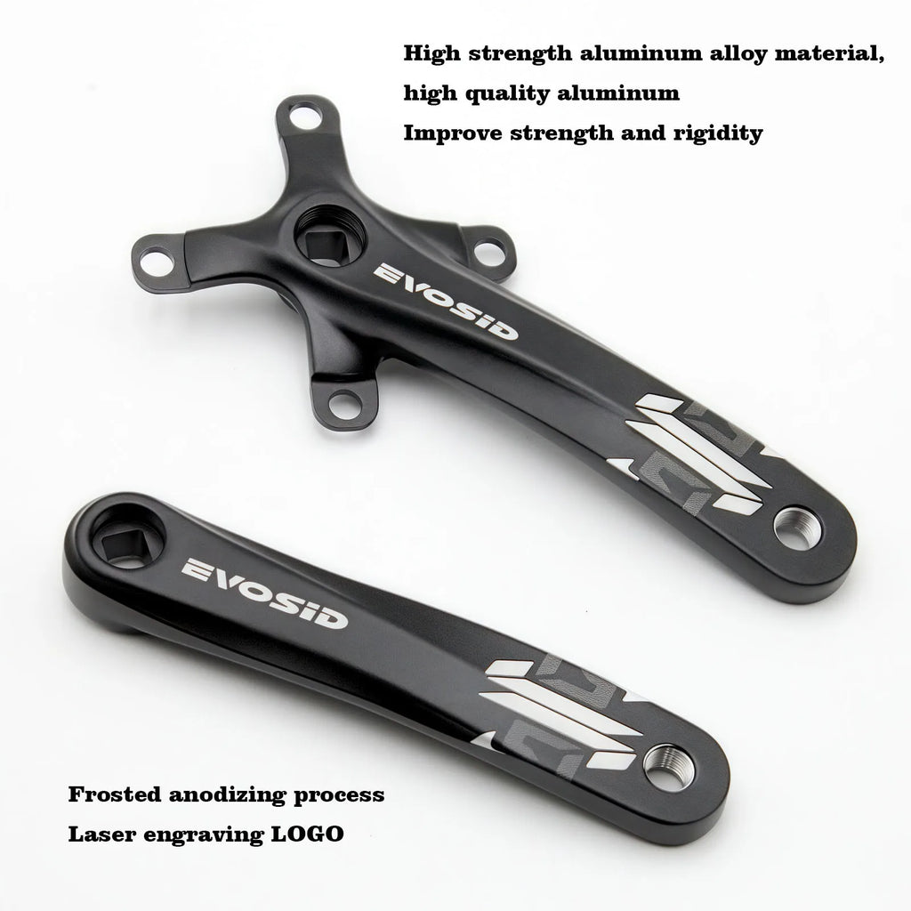 EVOSID Bicycle Crankset 104BCD Mountain Bike Square Hole Crank Aluminum Alloy 170mm MTB Bike Crank 8-12S Chainring 32/34/36/38T