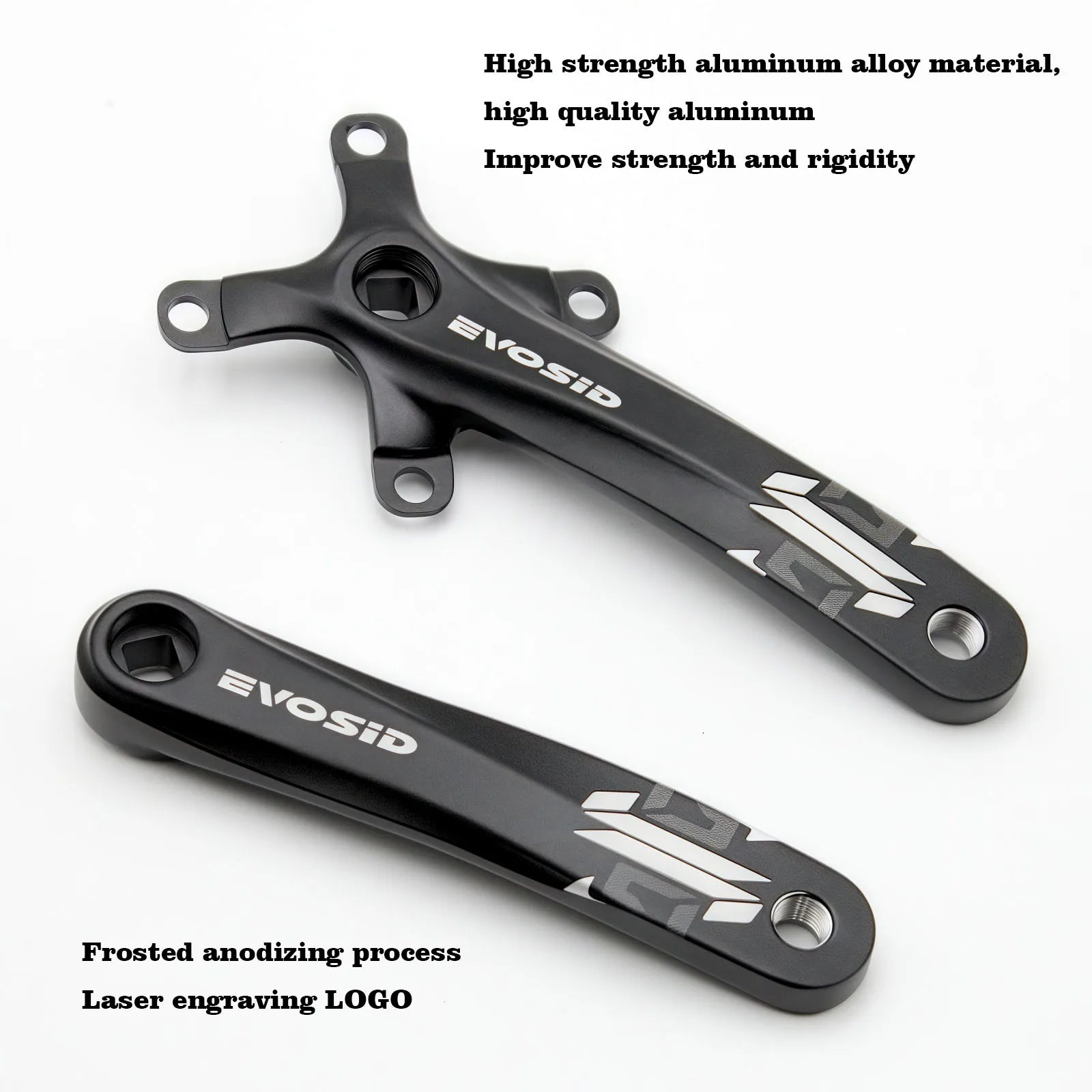 EVOSID Bicycle Crankset 104BCD Mountain Bike Square Hole Crank Aluminum Alloy 170mm MTB Bike Crank 8-12S Chainring 32/34/36/38T