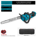 Motosierra eléctrica inalámbrica azul de 12 pulgadas, 600 W, de mano, sin escobillas, para carpintería, herramienta eléctrica para batería Makita de 18 V.