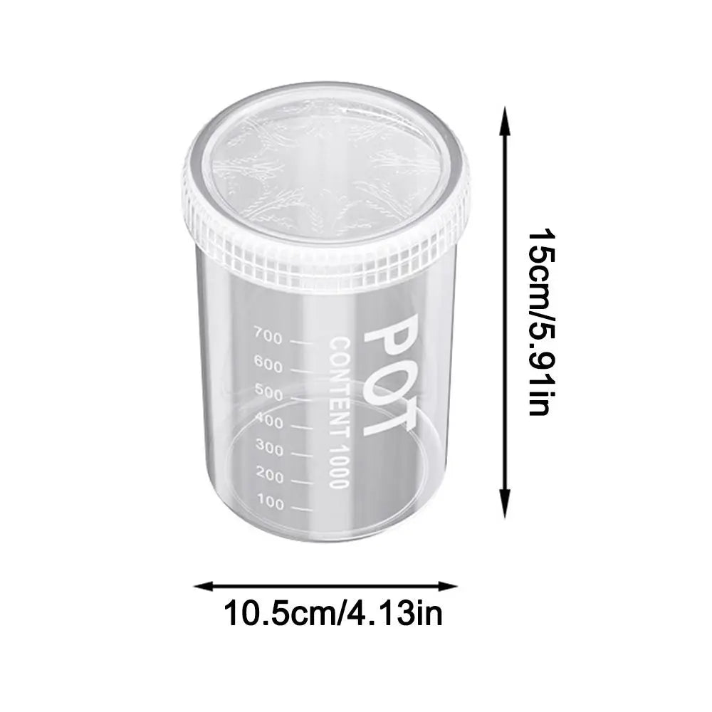 Recipientes de almacenamiento de alimentos de cocina de gran capacidad, caja de plástico transparente para conservación de granos frescos, organizador multigrano para el hogar
