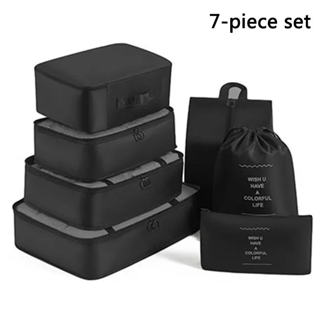 Bolsas de almacenamiento para viajes, ropa, artículos de tocador digitales, zapatos, organizadores, dormitorios de estudiantes, bolsas de clasificación de ropa, cubos de embalaje.