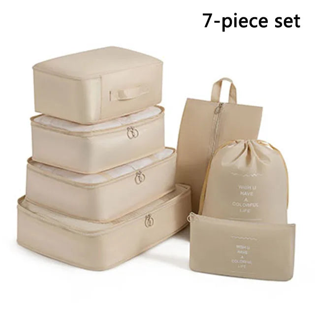 Bolsas de almacenamiento para viajes, ropa, artículos de tocador digitales, zapatos, organizadores, dormitorios de estudiantes, bolsas de clasificación de ropa, cubos de embalaje.