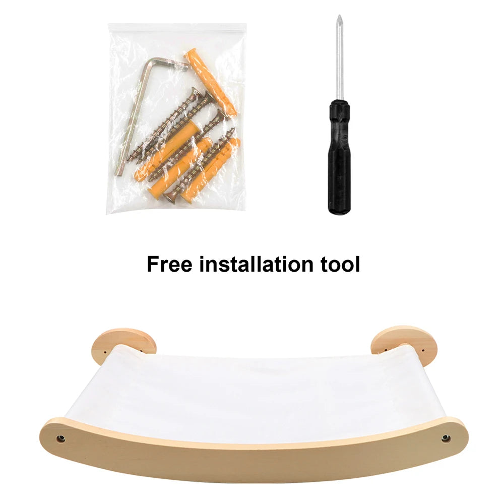 Estantes de escalada para gatos, hamaca, estante de pared, muebles de madera para mascotas, rascador, camas para gatos, perchas, accesorios para gatos durmiendo