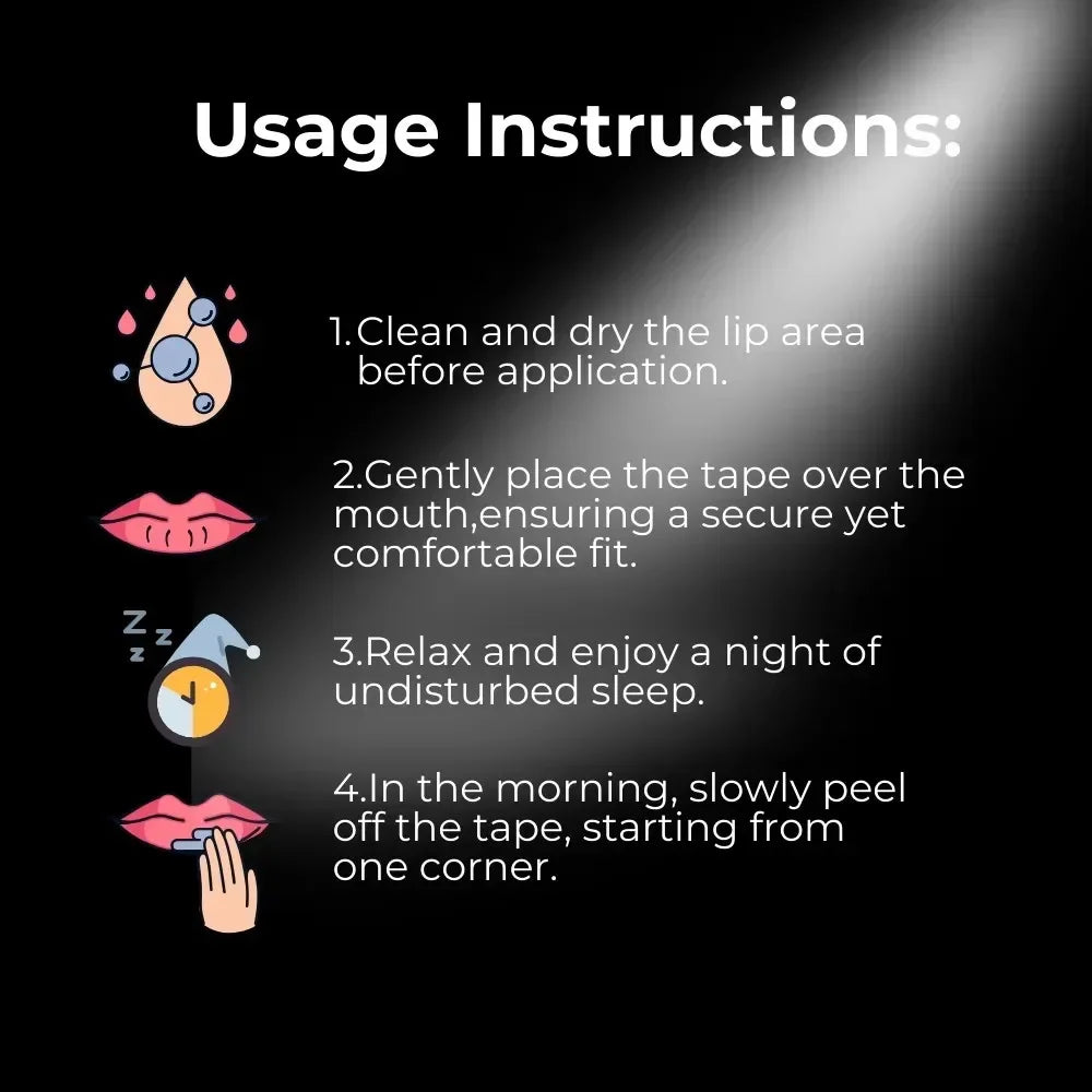 30/60Pcs Cinta bucal para dormir que mantiene la boca cerrada y previene los ronquidos. Tira suave para dormir para el hogar y viajes. Cinta bucal para dormir.