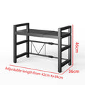 1pc-Microwave Oven Rack, Expandable Microwave Stand Countertop Kitchen Utensils Tableware Storage, Carbon Steel Over