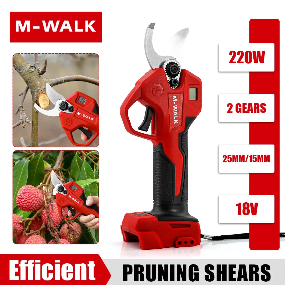 25mm Tijeras eléctricas sin escobillas para batería M 18V Pin Jardín Tijeras de podar inalámbricas Podadora de árboles frutales para jardín Power Too