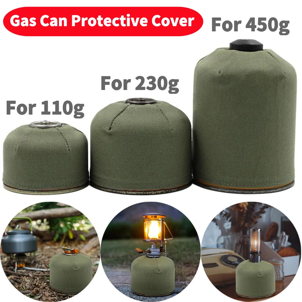 Camping Gas Tank Case 3 Sizes Gas Canister Protective Cover Fuel Cylinder Storage Bags Air Bottle Wrap Sleeve Protector