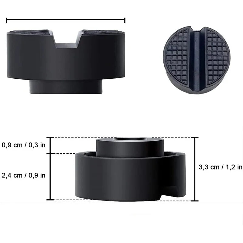 Almohadilla de goma para gato hidráulico de coche, protector de marco universal, plataforma elevada antideslizante, bloque de soporte para gato, herramientas de desmontaje de coche