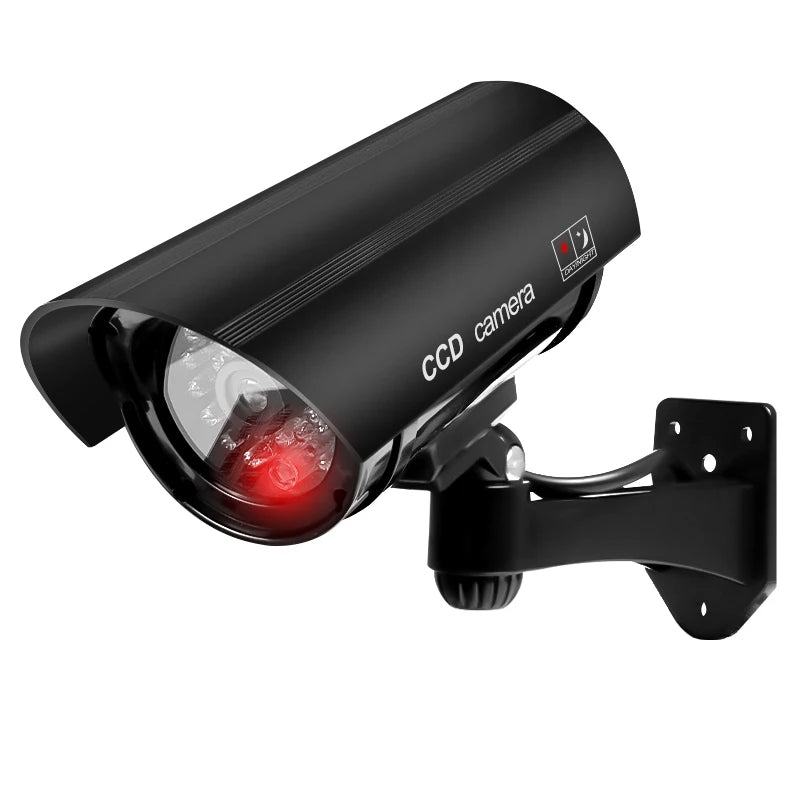 Dummy Security Camera Outdoor Fake CCTV Surveillance Bullet Camera System LED for Property Business Home Security Outdoor/Indoor