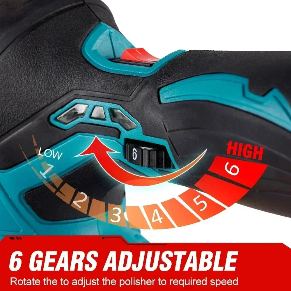 6000RPM Cordless Mini Polisher Car Polishing Machine 12V Electric Cars Polish Machines Adjustment 6Speeds Auto Detailing Tool