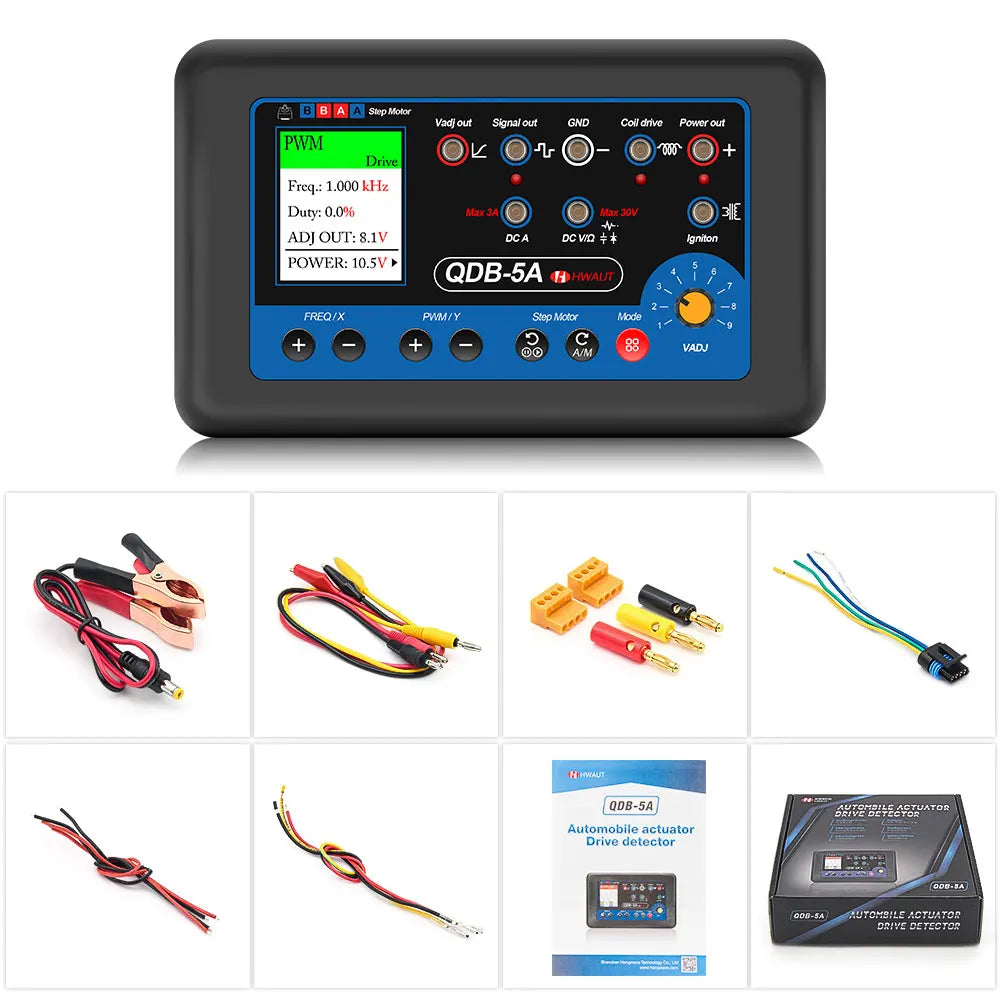 QDB 5A Auto Actuator Tester Oscilloscope Multimeter QDB-5A Car PWM Drive Stepper Motor Driver Ignition Coil Diagnostic Tools