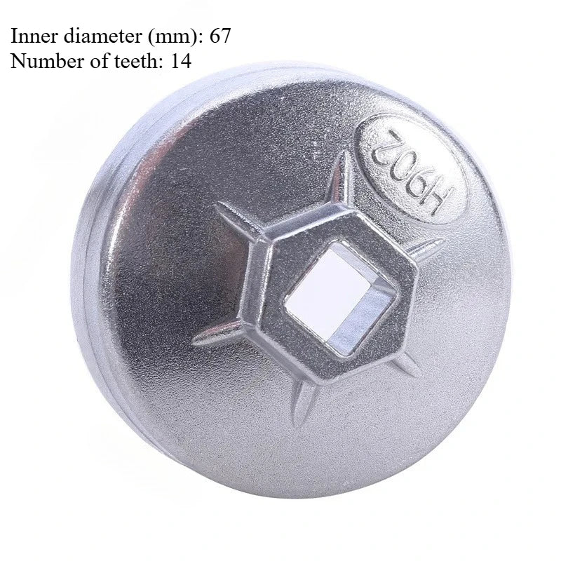 ‌1pc Llave de vaso para filtro de aceite para herramientas de accionamiento de 901/902/903/904 de 65/67/74/79 mm, herramienta manual para quitar filtros de máquina.