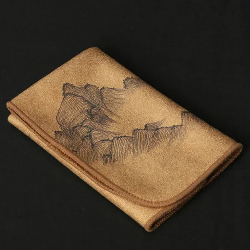 Painted Tea Towel  Absorbent Rag Thickened Table Cleaning Tea Cloth Cotton Household Kitchen Cleaning Cloth Dish Cleaning Towels