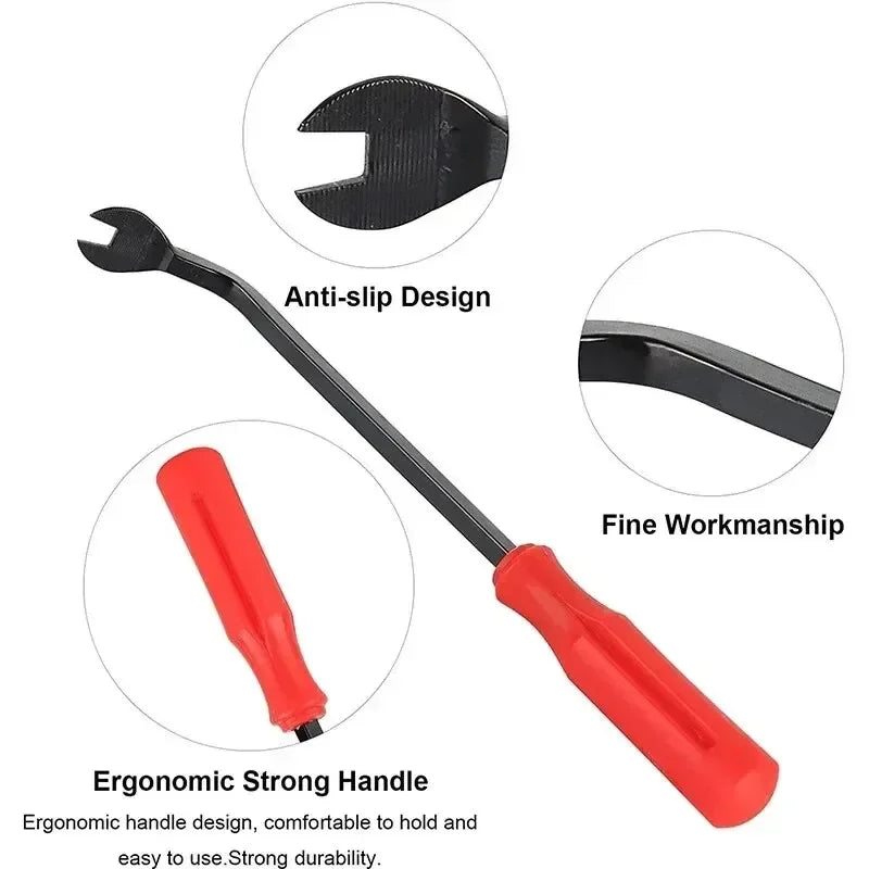 Extractor de clavos para puertas de automóviles, juego de destornilladores de mordaza, alicates de clip, herramientas para quitar el interior del tablero de instrumentos, instalación de faros de automóvil