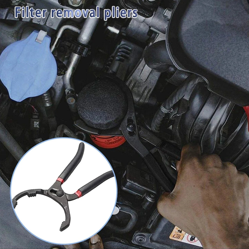 Llave ajustable para filtro de aceite de coche, herramienta manual de reparación y mantenimiento de 10/12 pulgadas para filtros de motor y conductos.