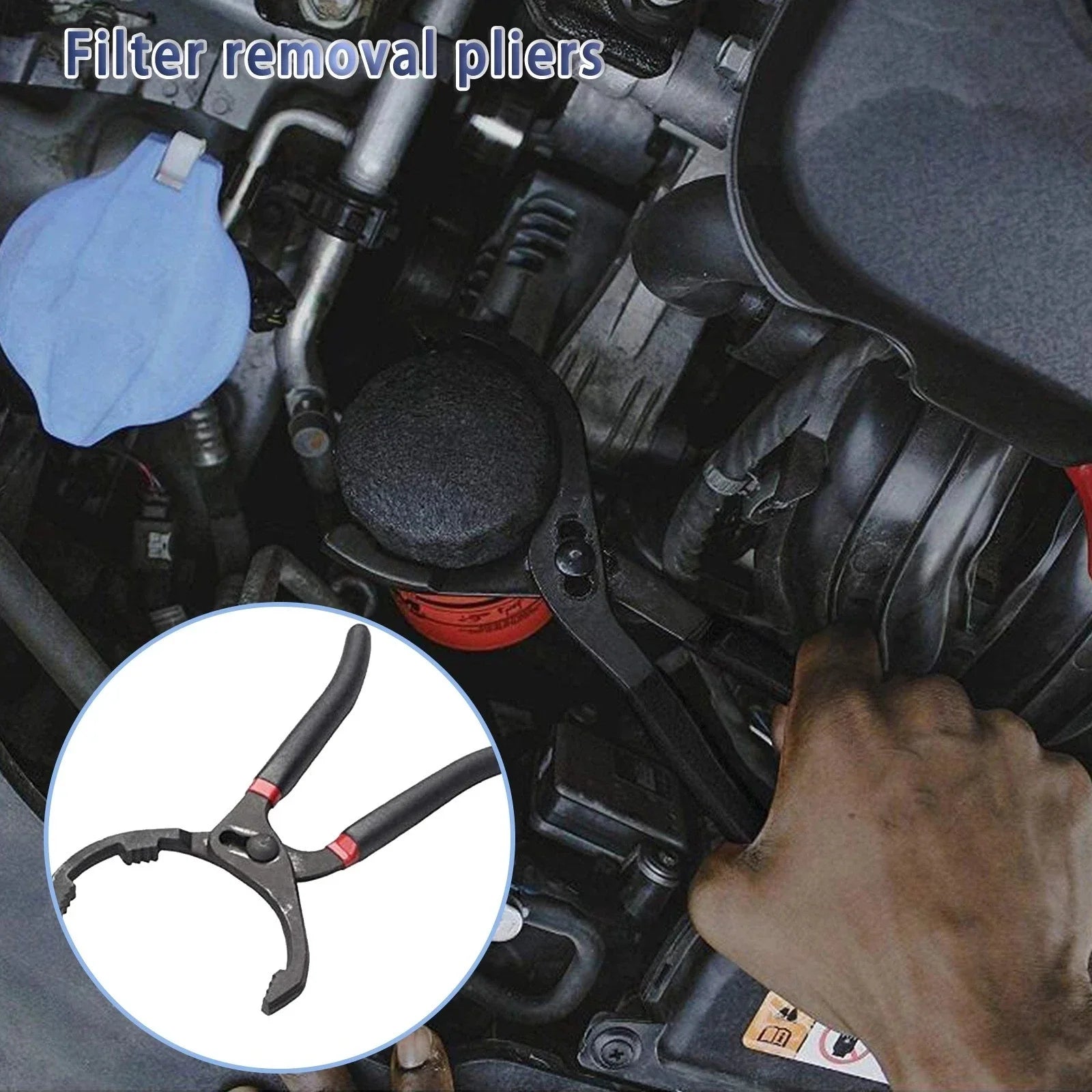 Llave ajustable para filtro de aceite de coche, herramienta manual de reparación y mantenimiento de 10/12 pulgadas para filtros de motor y conductos.