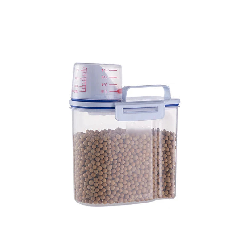 Contenedor de almacenamiento de alimentos para mascotas premium con sello hermético, duradero, de gran capacidad, fácil de limpiar y diseño elegante para perros y gatos.