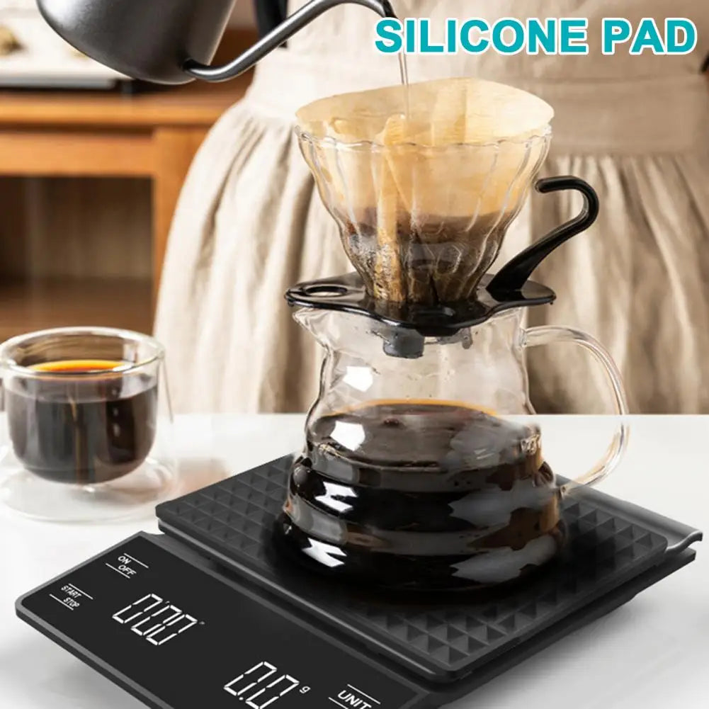 0.1G/3Kg Mini Coffee Scale with Timer 3 Units High Precision LCD Display Electronic Pour Over Drip Espresso Scale Kitchen Scale