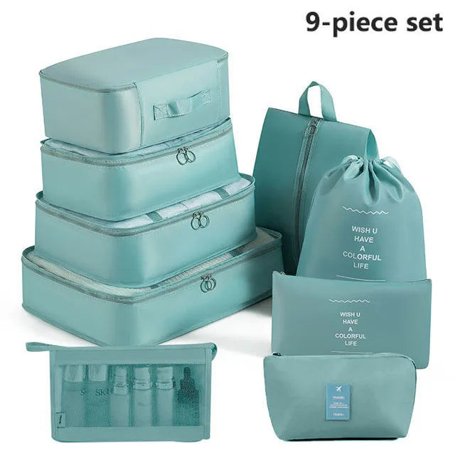 Bolsas de almacenamiento para viajes, ropa, artículos de tocador digitales, zapatos, organizadores, dormitorios de estudiantes, bolsas de clasificación de ropa, cubos de embalaje.