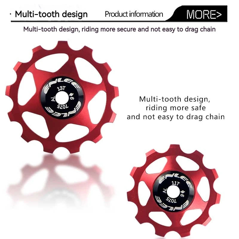 ENLEE 11T 13T Bicycle Jockey Wheels Rear Derailleur Bearing CNC Process Pulley Road Bike Guide Roller For Shimano Bicycle Parts