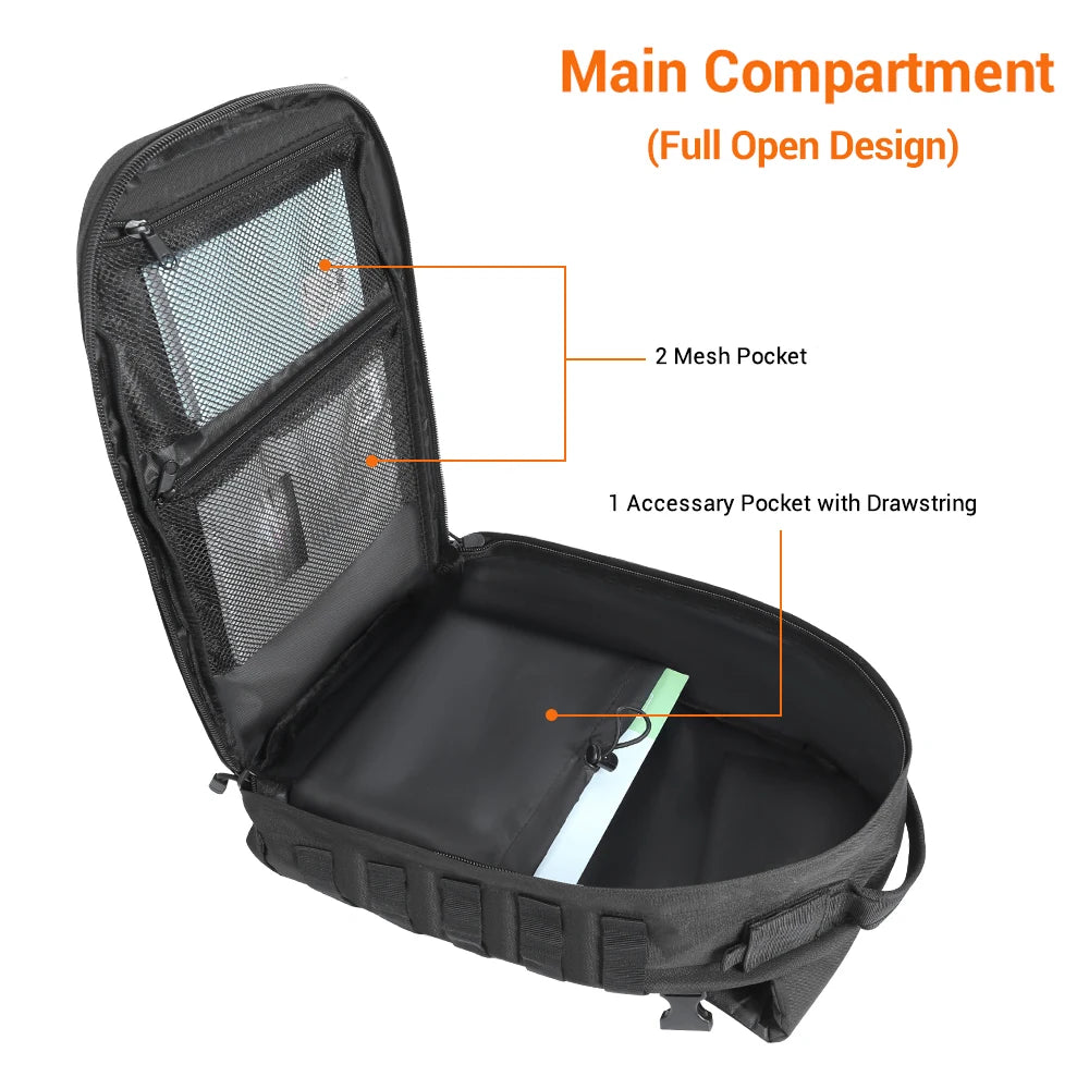 24L Tactical Molle Backpack Pouch Waterproof Climbing Trekking Bag Outdoor Sports Camping Hiking Travel Bag
