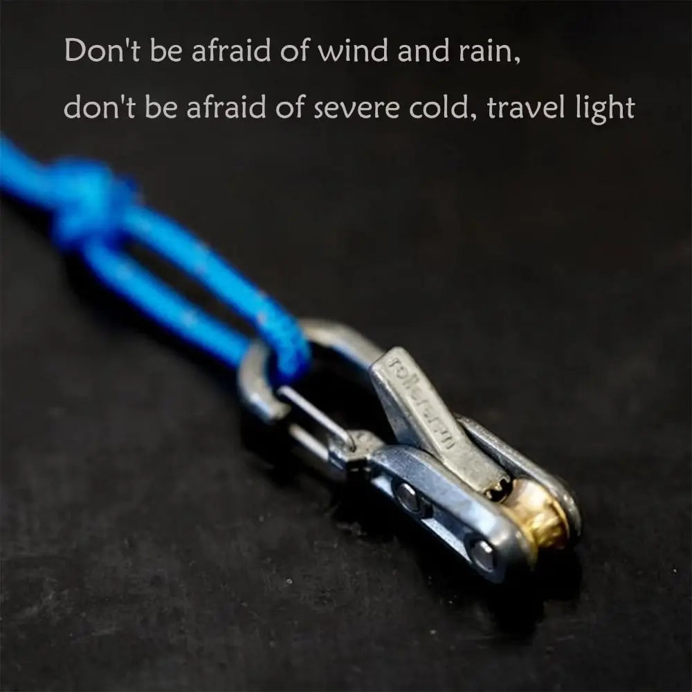 Lock Buckle Rope with Roller Tensioner 6 Hooks Non-Slip Paracord Adjusters Heavy-duty Cam Technology Rope Tension Adjuster