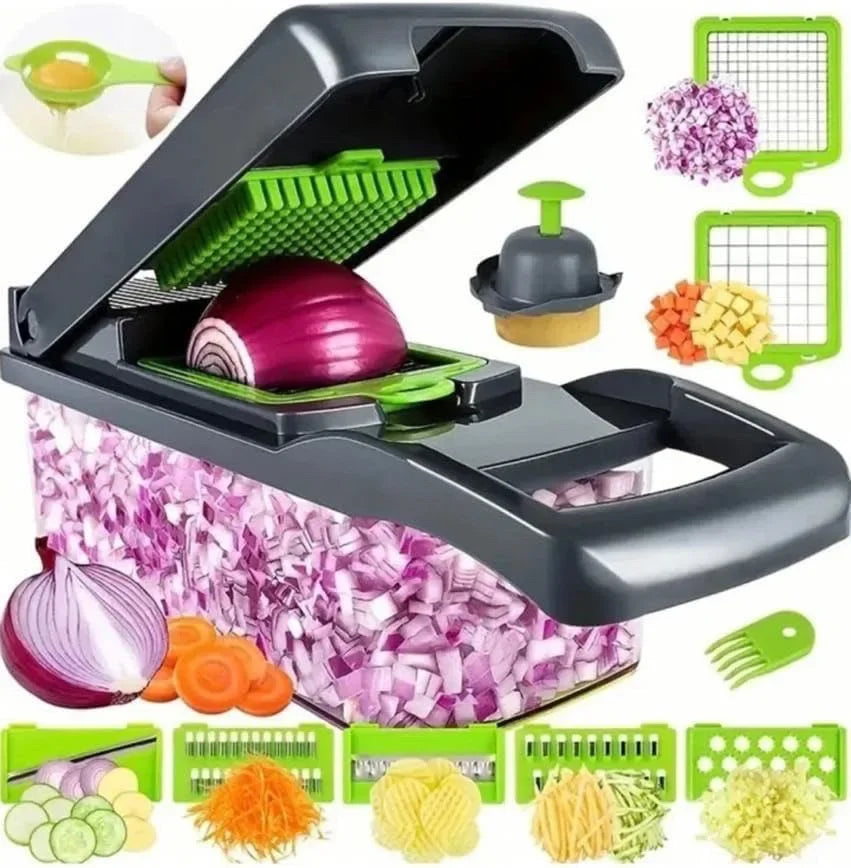 Multifunctional Vegetable Chopper 14/16 in 1 Food Slicer Dicer Grater with Handle, Kitchen Vegetable Cutter Tools Set