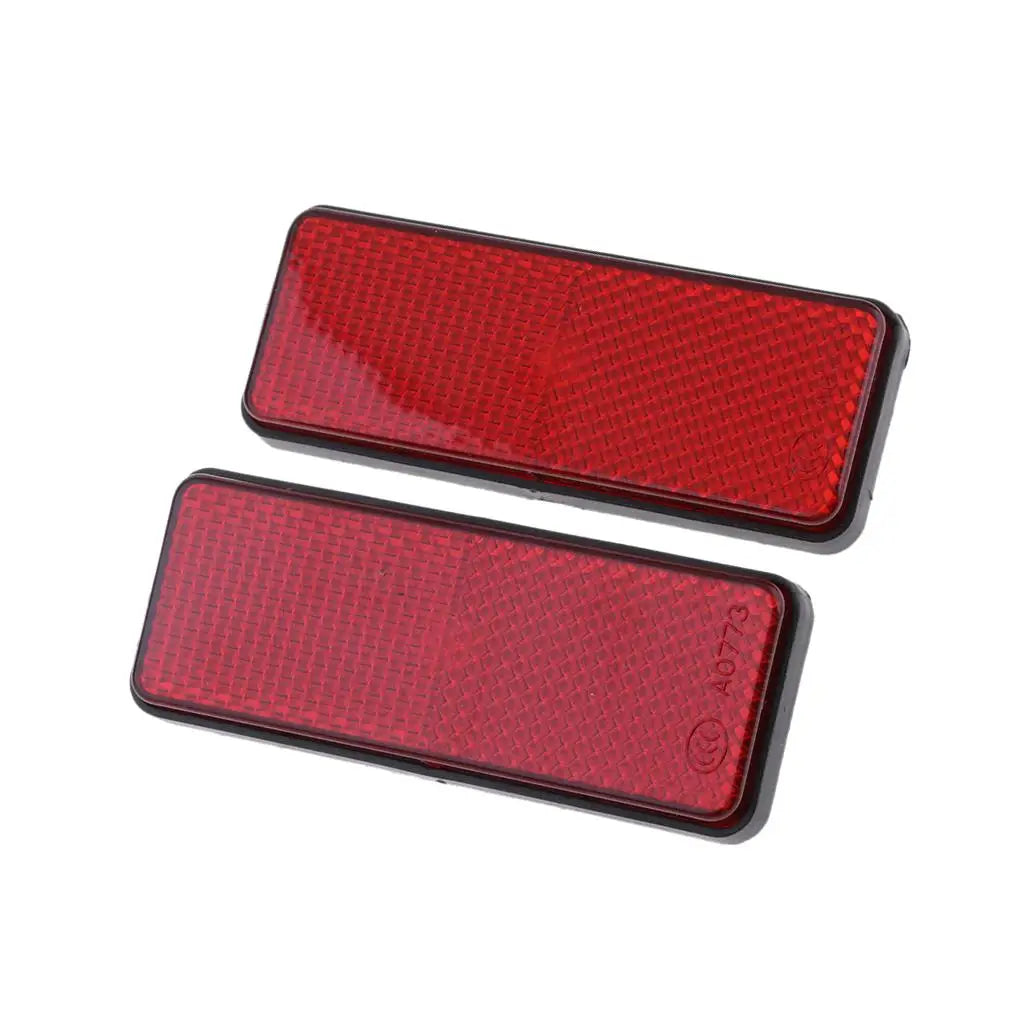 2pcs Reflector reflectante rectangular para motocicleta, moto, todoterreno, scooter, motocross, ciclomotor, 4 ruedas, accesorios exteriores
