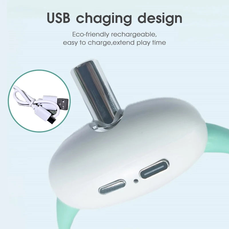 uguete automático para gatos, collar inteligente con láser para burlas, carga USB, divertido juguete interactivo para entrenamiento de mascotas (2023)