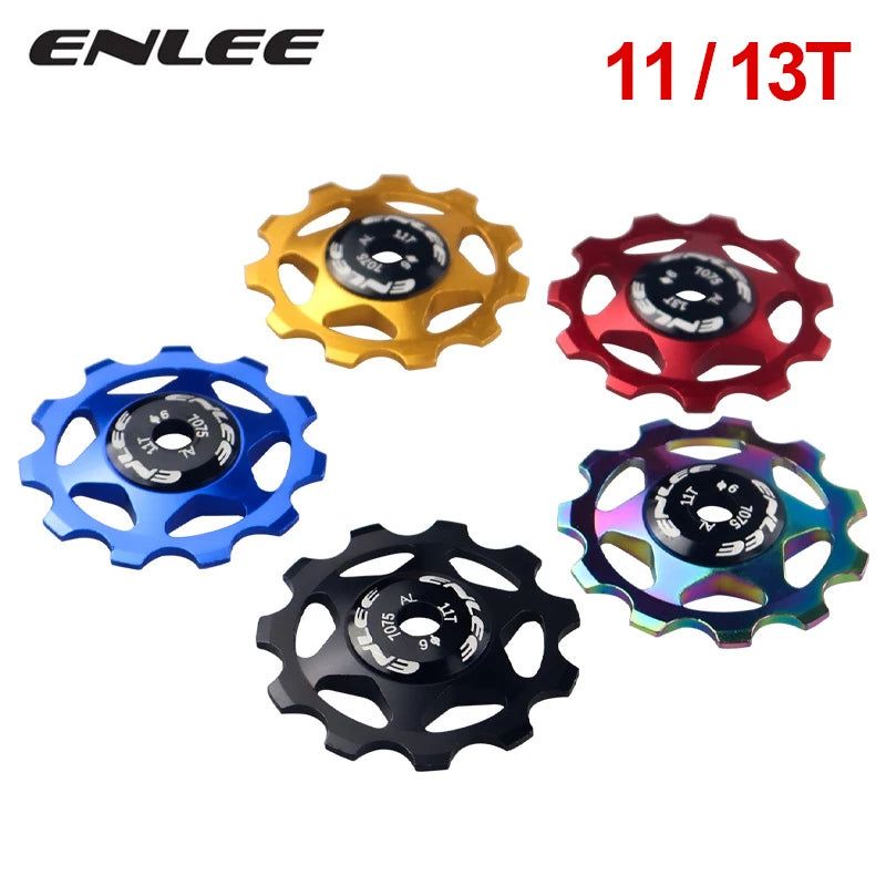 ENLEE 11T 13T Bicycle Jockey Wheels Rear Derailleur Bearing CNC Process Pulley Road Bike Guide Roller For Shimano Bicycle Parts