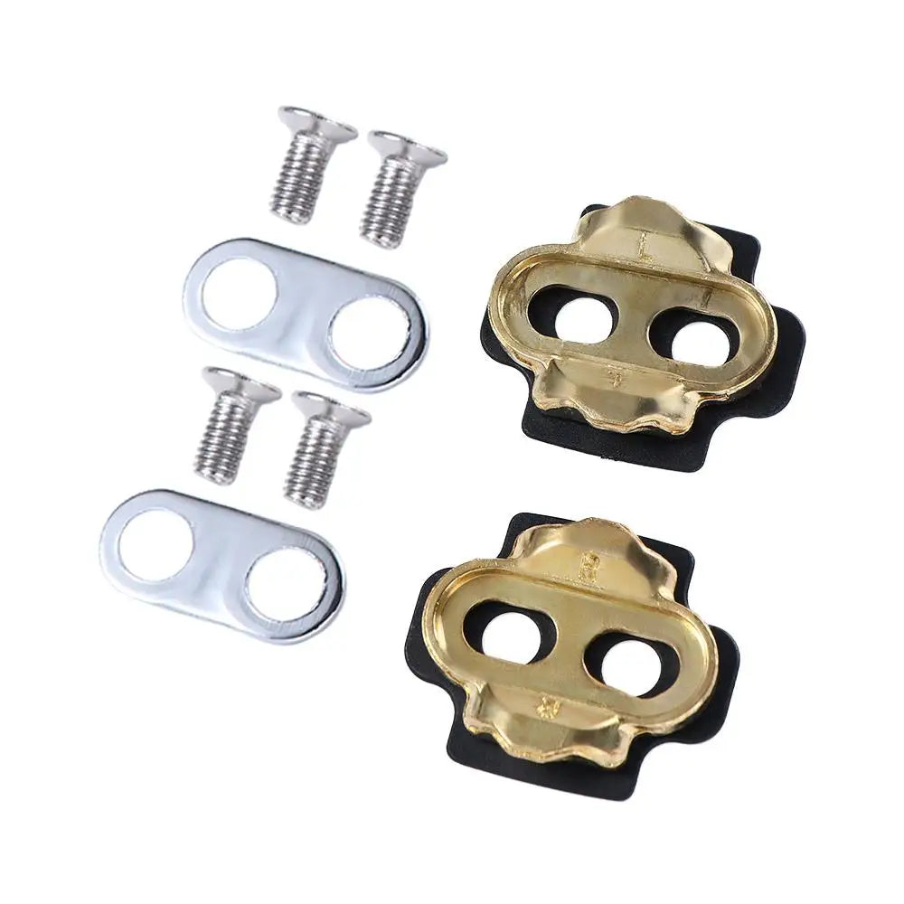 Cycling Lock Pedal Cleats Locking Plate Bicycle Pedal Lock Tabs Bike Shoes Cleats Crank Cleats Screw Set Bicycle Pedal Cleat