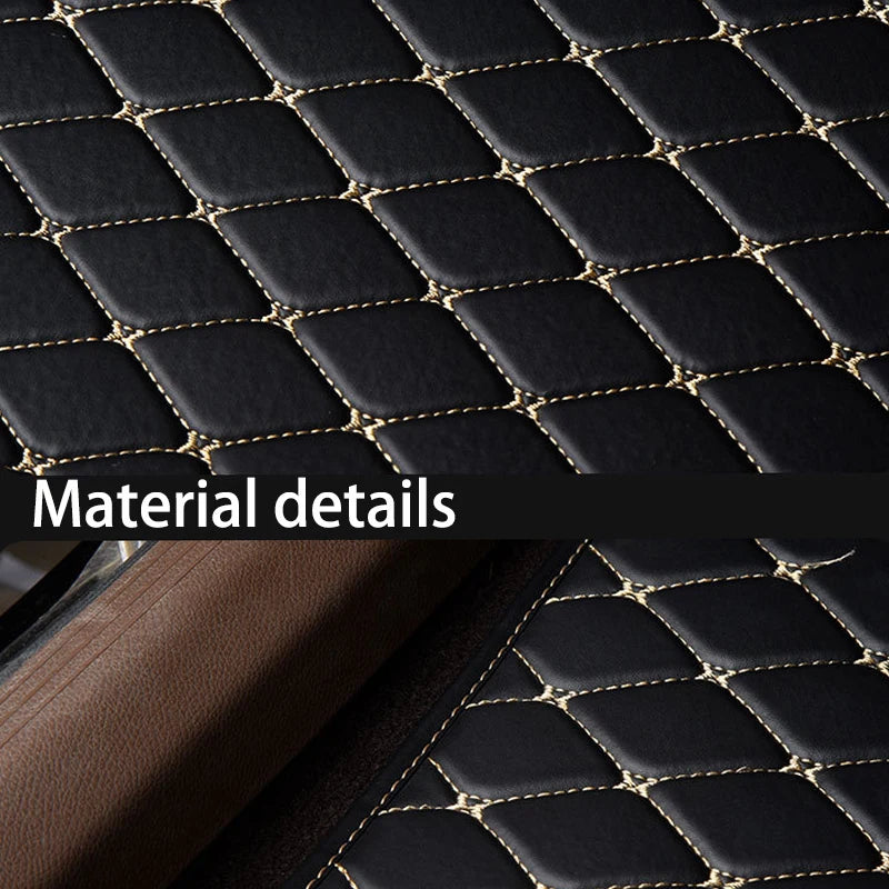 5Pcs Alfombrillas de coche de piel sintética impermeables, almohadillas protectoras para los pies, modernas, universales, para todas las estaciones.