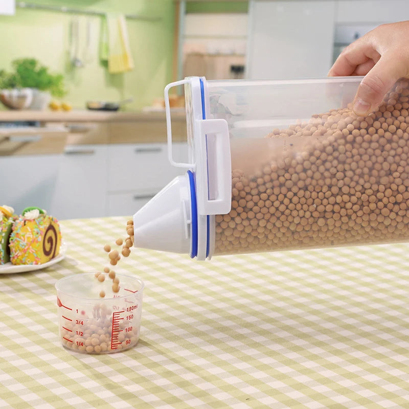 Contenedor de almacenamiento de alimentos para mascotas premium con sello hermético, duradero, de gran capacidad, fácil de limpiar y diseño elegante para perros y gatos.