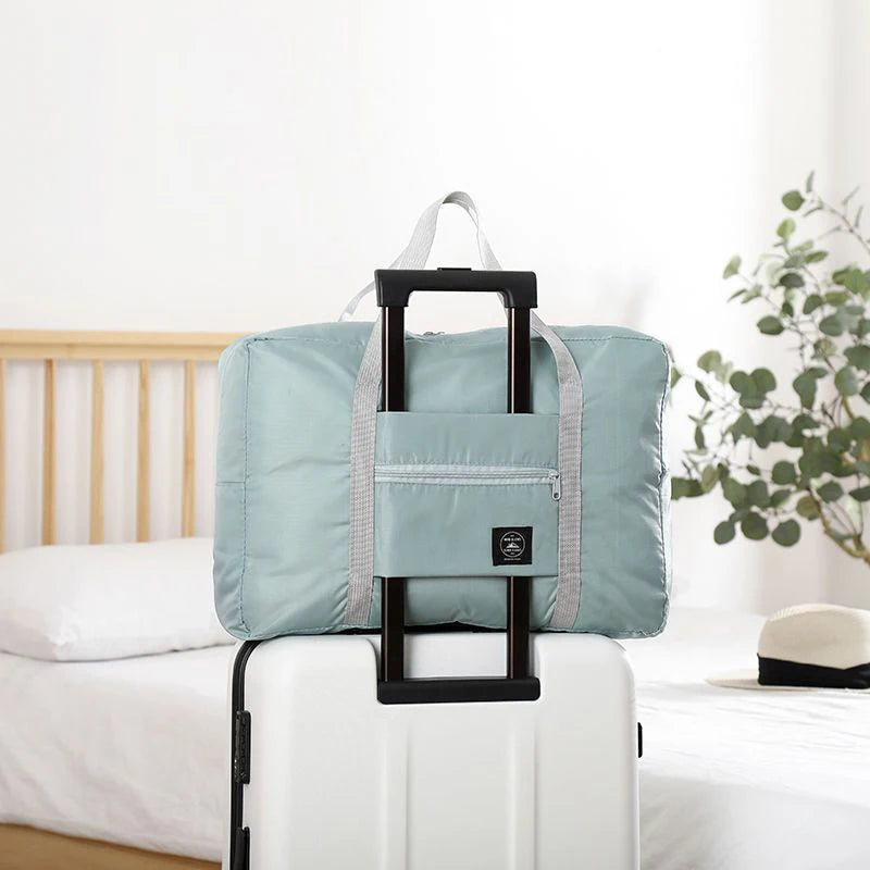 Bolsa de viaje plegable para aerolíneas, bolso de mano para mujeres y niñas, ligera, de gran capacidad, para deportes, viajes de fin de semana y noches.