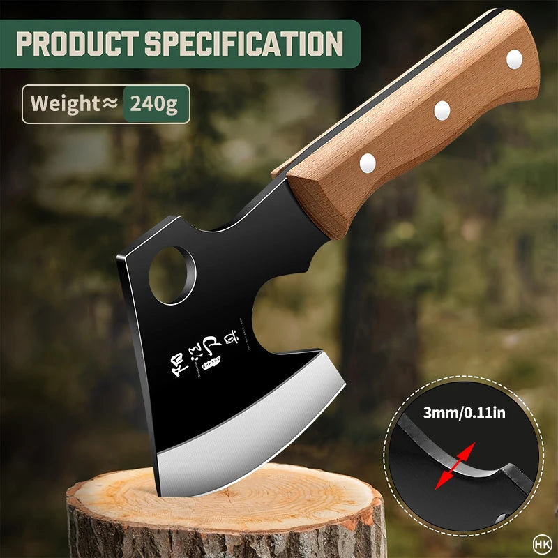 1PC  outdoor high carbon steel hand forging knife, slicing knife, cutting knife, special bone cutting knife
