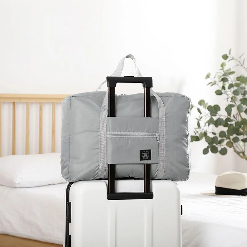 Bolsa de viaje plegable para aerolíneas, bolso de mano para mujeres y niñas, ligera, de gran capacidad, para deportes, viajes de fin de semana y noches.