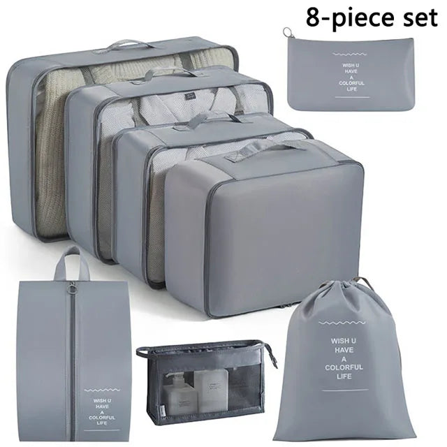 Bolsas de almacenamiento para viajes, ropa, artículos de tocador digitales, zapatos, organizadores, dormitorios de estudiantes, bolsas de clasificación de ropa, cubos de embalaje.