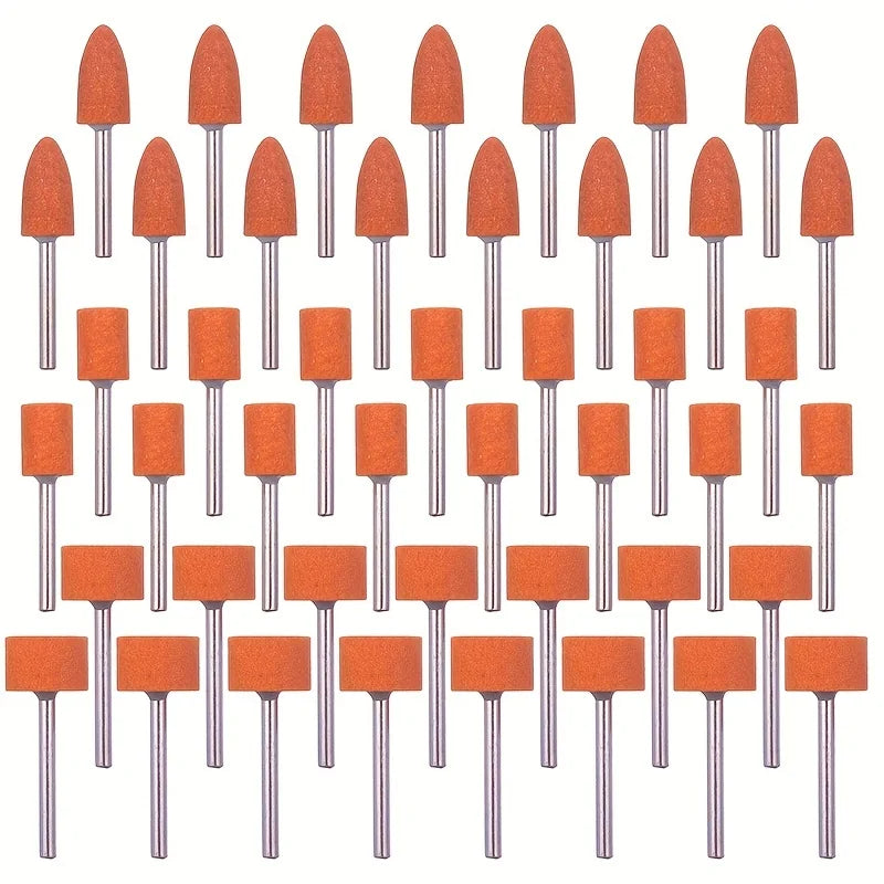 9/45 Pcs Stone Buffing Wheel Abrasive Stone Polishing Tools Grinding Stone Sanding Drill Bits for Dremel Rotary Tool(1/8" Shank)